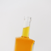 Bouteille de vin en verre plat de forme rectangulaire pour la tequila whisky vodka