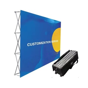 Tùy chỉnh xách tay <span class=keywords><strong>pop</strong></span>-up quảng cáo vải hiển thị đứng cho cửa hàng tiện lợi & siêu thị bán hàng điểm nền giá - Product Image 2