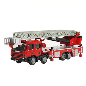 KAIDIWEI 1/<span class=keywords><strong>50</strong></span> Modèle réduit de <span class=keywords><strong>camion</strong></span> de pompiers moderne en alliage avec échelle coulissante - Product Image 5