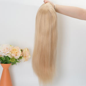 Pelucas Judías Kosher de Cabello Humano Remy Europeo de Doble Trama con Nudos Invisibles y Base de Seda HD de TopElles, Color Rubio Personalizado - Product Image 6