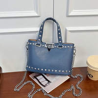 Sac à bandoulière de luxe BULAIDAI en PU avec texture litchi et rivets pour femme, fermeture à boucle, collection été 2026