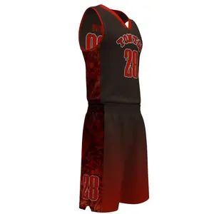 Chine Sublimation Basketball Vêtements Chemise Basketball Gilets Équipe Broderie Patch Design De Mode Personnalisé Hommes Basketball Maillots