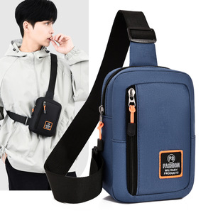 Mini Men's Crossbody Bag Oxford Cloth Water Resistant Casual Shoulder Bag For Commuting Travel Phone Storage Green Black Gray - Product Image 2