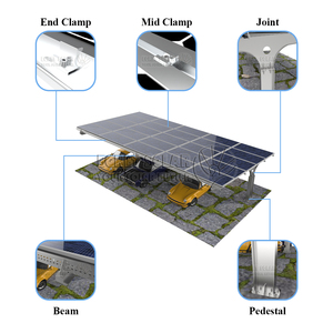 Sistema de Montaje para Carport Solar de Acero al Carbono con Superficie Anodizada, Garantía de 25 Años, Carga de Viento de 60 m/s - Product Image 4