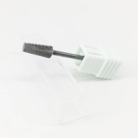 Fraise conique à extrémité plate en carbure pour lime à ongles électrique, manucure, nettoyage des cuticules et ponçage des pointes d'ongles en acrylique
