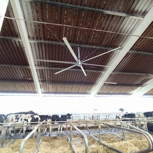 Ventilateur de plafond en alliage d'aluminium et de magnésium, grande capacité, basse vitesse, prix usine, 220V/380V, garantie 3 ans, idéal pour l'industrie laitière - Product Image 1