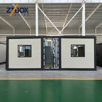 Casa Modular Prefabricada Económica ZYBOX de Techo Plano de 20 pies, Casa Contenedor Expandible de Lujo de 40 pies con Baño para los Mercados de EE. UU. y Australia