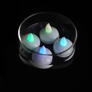 Produk baru pemasok emas Led lilin apung baterai tahan air lilin Led dioperasikan dengan baterai lilin bergerak