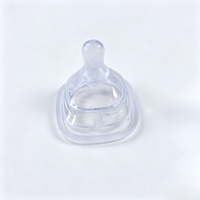 Tétines à quatre faces compatibles avec les biberons Haakaa ; Tétines anti-coliques en silicone à col large pour bébés, modèle HS-2458, taille moyenne