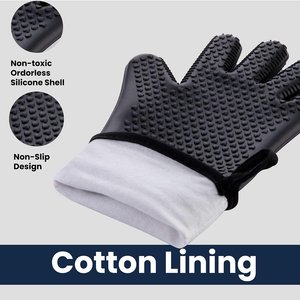 Gants de cuisine en silicone pour la cuisson, la pâtisserie, le micro-ondes, rouge et bleu, résistants à la chaleur - Product Image 5