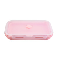 Récipient alimentaire en silicone sans BPA avec couvercles Boîte à lunch pliable de qualité bento pour le camping de qualité alimentaire adaptée aux enfants