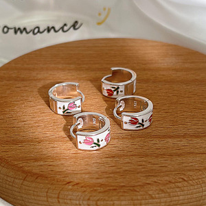 <span class=keywords><strong>Orecchini</strong></span> a Fiore di <span class=keywords><strong>Tulipano</strong></span> in Argento S925 Super Fairy 2024 con Design Minimalista, Stesso Bottone per Orecchio per Occasioni Regalo - Product Image 2