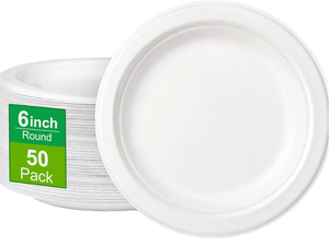 Sugarcane Bagasse <b>Plates</b> 6 9 Inch Compostable <b>Disposable</b> <b>Plates</b> Factory Direct Wholesale - Product Image 1