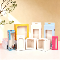 Boîte en papier d'emballage cosmétique de haute qualité avec fenêtre transparente en PVC