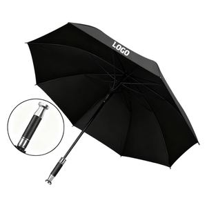 Luxury Straight Big <b>Large</b> Sport Custom logo Printing UV Golf <b>Umbrella</b> with Silver Handle - Product Image 1