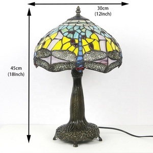 Lámpara de Escritorio LED de Aleación de Zinc con Vidrio de Colores Estilo Mediterráneo Tiffany LongHuiJing, Ecológica, Flexible y Simple - Product Image 3