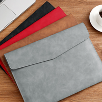Porte-documents rétro de haute qualité, fin et portable, en cuir PU, pour le rangement de documents de bureau