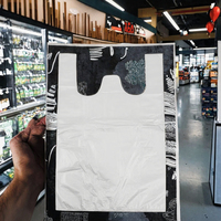 Sac de courses en plastique PE à prix abordable avec impression, épaissi pour l'alimentation et les supermarchés