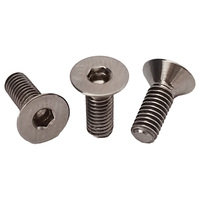 Baut Titanium GR5 M3*10mm Harga Pabrik Baut Kepala Countersunk Hex Socket Ringan Sekrup Kepala Datar Inner Hex