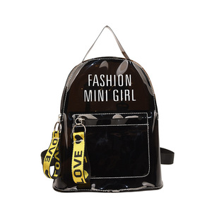 Phổ biến nhỏ thạch cam du lịch không thấm nước ngoài trời Ba lô Neon rõ ràng cam PVC trang điểm quần áo Tote Túi - Product Image 3