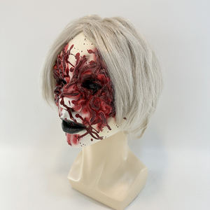 Scary Witch Bloody Ghostly Girl Disfraz Látex Horror <span class=keywords><strong>Payaso</strong></span> Sierra Máscara Horror Jigsaw Show Juego de rol Mascarada Fiesta Máscara de látex - Product Image 3