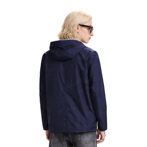 <span class=keywords><strong>Veste</strong></span> coupe-vent personnalisée pour homme, à capuche, printemps-automne, coupe classique, <span class=keywords><strong>bleu</strong></span> marine, <span class=keywords><strong>veste</strong></span> de sport avec logo pour les acheteurs de marques - Product Image 3