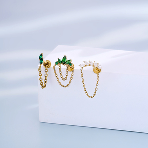 Toposh Piercing Labret in Titanio ASTM F136 con Zircone a Fondo Piatto e Filettatura Interna per Labbra, Cartilagine e Orecchie - Gioielli per Piercing Corpo - Product Image 6