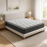 Matelas à ressorts ensachés, matelas hybride confortable en tissu tricoté, matelas emballé sous vide, tailles personnalisées disponibles