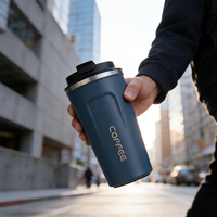 Gobelet isotherme portable multicolores 380ml 510ml en acier inoxydable 304, tasse de voyage sans BPA