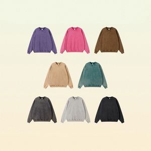 AI-MICH Automne Hiver Nouveau Ensemble Personnalisé en Tissu Fin Teint Blanc Ancien, comprenant un Sweat à Capuche et un Pantalon en Tissu Lavé - Product Image 5