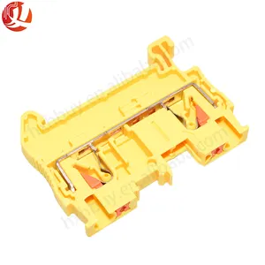 #CKX9618 Yellow Din Rail Terminal Block PT-2.5 Push In Terminal Connector Spring Screwless Electrical Wire Conductor Terminal