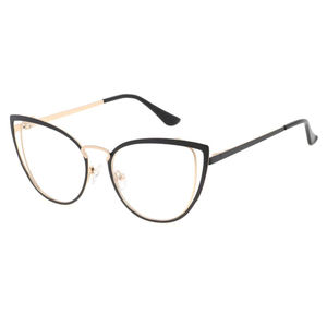 Venta al por mayor de lujo de metal Cateye Gafas Marcos de cristal de la mujer Cat Eye <span class=keywords><strong>Opti</strong></span> - Product Image 2