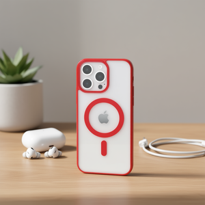 Coque de protection magnétique transparente en TPU et PC pour iPhone 16 Pro Max, design fin avec support de téléphone - Product Image 2