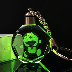 พวงกุญแจ<span class=keywords><strong>โด</strong></span>ราเอมอนเลเซอร์<span class=keywords><strong>รูป</strong></span>กล่องเก็บของแบบกำหนดเอง,พวงกุญแจติดกระจกคริสตัลของที่ระลึกของขวัญส่งเสริมการขาย - Product Image 1