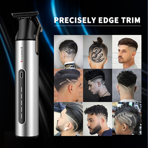 Waterproof <b>T</b> <b>Blade</b> Beard <b>Trimmer</b> USB Rechargeable Electric Hair Clippers Stainless Steel <b>Blades</b> IPX6 for Men Hair Cut - Product Image 3