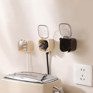 Self Adhesive <b>Wall</b> Mounted Single <b>Hook</b> for Hanging Functional Waterproof Utility Plug Holder for Bathroom Kitchen Living Room - Product Image 1