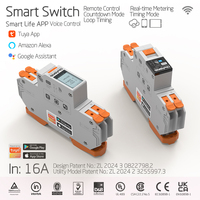 Disjoncteur intelligent CXJ29-32 32A 2P Mini WiFi avec compteur d'énergie en plastique, surveillance kWh, relais temporisé, capacité de coupure 6kA, montage sur rail DIN