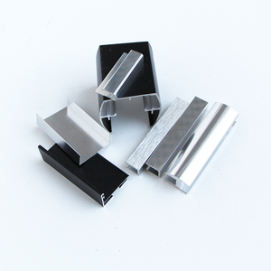 Chrom und Schwarze Duschkabine Aluminium-Profile Dusch-Badezimmer-Glastür Aluminiumrahmen mit Scharnieren - Product Image 2