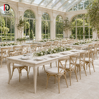 Table à manger en bois massif de style européen, style rustique avec design moderne, table à manger pour 6 personnes pour hôtel, banquet de mariage