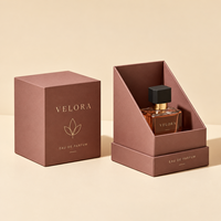 Boîte de présentation rigide personnalisée pour parfums, avec logo en feuille d'or, emballage en papier avec couvercle amovible pour flacons de parfum