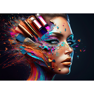 Murales Cosmetici con Graffiti Glamour Cosmici, Arte Decorativa Chic Urbana per Spazi Moderni - Product Image 2