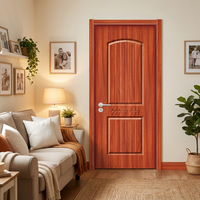 Revêtement de porte en mélamine à grain de bois 3D super réaliste, texture profondément embossée HDF, finition mate, ressemble à du placage de chêne/noyer naturel