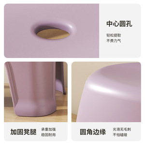 Children's Plastic Low Stool Multi Color Modern Design For Kids <b>Chair</b> Footstool Shoe Changing Seat - Product Image 4