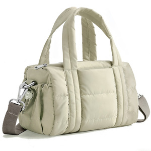 Sac à main matelassé pour femme avec poignée supérieure, sac à bandoulière léger en nylon imperméable fait main - Product Image 6