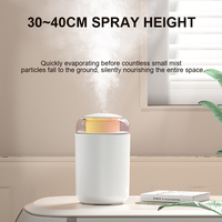 Humidificateur d'air portable ultrasonique moderne de 1,2 L, brumisateur d'air pour voiture, 3 modes de pulvérisation, batterie USB, mini humidificateur personnel, lumières colorées, extérieur