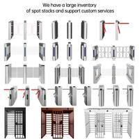 Barrières automatiques pour piétons, portails pivotants, tourniquets, contrôle d'accès, lecteur de code RFID et QR, anti-collision, acier inoxydable, IP54