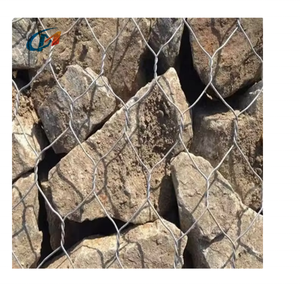 批发价格2m x 1m x 1m热镀锌石笼篮镀锌丝网石笼盒钢金属笼出售 - Product Image 4