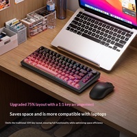 Clavier filaire compact Dream Z75PRO avec rétroéclairage RVB, connectivité USB/Type-C, silencieux, trois modes pour le jeu eSport