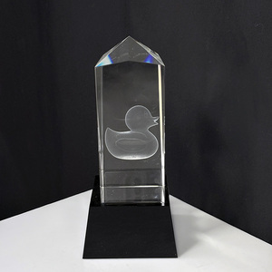 Trofeo de Cristal con Forma de Torre <span class=keywords><strong>Obelisco</strong></span> Transparente con Diseño de Pato Láser MH-MJ0665 - Product Image 6