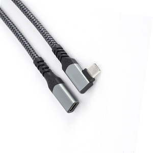 Lung Kay Type C Extension <b>Cable</b> Male 90 Degree <b>To</b> Female <b>USB</b> 3.1 Gen2 5A Data <b>Cable</b> PD100W Fast Charging - Product Image 2